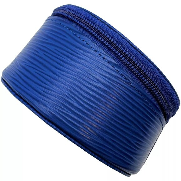 Authentic LOUIS VUITTON Epi Jewelry Case Accessory M48205 Blue Leather #36635896 - Picture 9 of 13